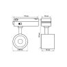 Foco LED 40W - 28W ODENSE Blanco Carril Monofásico - CCT - CRI+92 - UGR13 - 24º