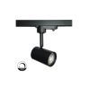 Foco Carril LED 8W Monofásico - NEGRO - Dimable Triac - 24º - HIGH LUMEN 150Lm/W - CRI+98