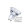Foco carril LED 8W Monofásico - BLANCO - 24º - HIGH LUMEN 165Lm/W