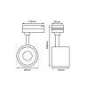 Foco LED 40W - 34W NEW MAYA Negro Carril Monofásico - CCT - CRI+92 - UGR13 - 120Lm/W