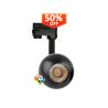 Foco LED 10W FENIX Cromado Negro Carril Trifásico CRI+93