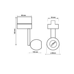 Foco LED 10W FENIX Negro Carril Trifásico CRI+93
