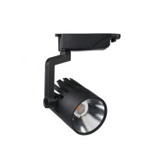 Foco carril monofásico negro 30W y 3000 lúmenes