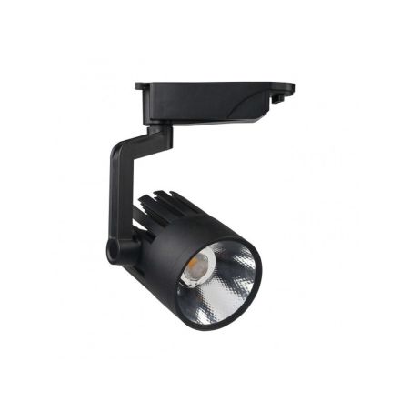 Foco carril monofásico negro 30W y 3000 lúmenes