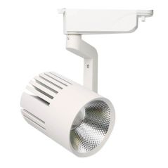 Foco carril monofásico 30W aluminio+PC blanco alto rendimiento