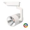 Foco carril monofásico 30W aluminio+PC blanco alto rendimiento
