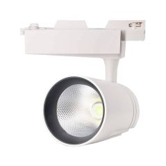Foco carril monofásico blanco 35W y 3500 lúmenes ángulo de iluminación cerrado