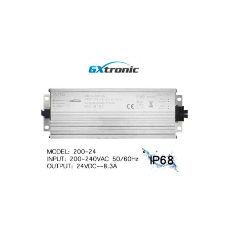 Fuente de Alimentación Estanca 24V 200W IP68 | GXtronic | 2 Salidas