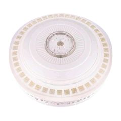 Plafón techo 40+28W con adornos transparentes.