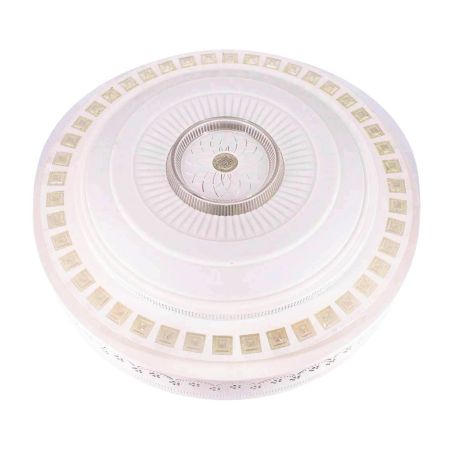 Plafón techo 40+28W con adornos transparentes.