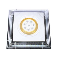 Plafón cromado con metacrilato 30W + 4x4W