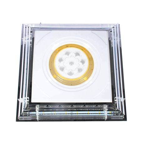 Plafón cromado con metacrilato 30W + 4x4W