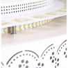 Plafón techo 40+28W con adornos transparentes.