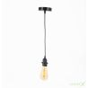 Colgador de techo negro con casquillo E27