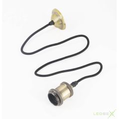 Colgador de techo con casquillo E27 dorado oscuro