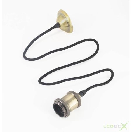 Colgador de techo con casquillo E27 dorado oscuro