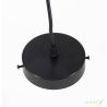 Colgador de techo negro con casquillo E27