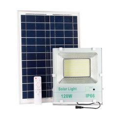 Proyector solar con acumulador y mando 120W y 12.000 lúmens a 6000k