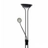 Lámpara pie de foco tipo cono, color negro con 18+5W y 1800 + 500 lúmenes y 4000k