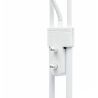 Lámpara pie de foco tipo cono, color blanco con 18+5W y 1800 + 500 lúmenes y 4000k