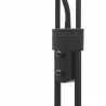 Lámpara pie de foco tipo cono, color negro con 18+5W y 1800 + 500 lúmenes y 4000k