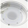 Lámpara pie de foco tipo cono, color blanco con 18+5W y 1800 + 500 lúmenes y 4000k