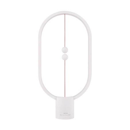 Lámpara led de mesa blanca y adornos con 6W y 600 lúmenes de 3500k