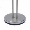 Lámpara pie de foco tipo globo, color plata mate de 28 + 5W con 2800 + 500 lúmenes y 4000k