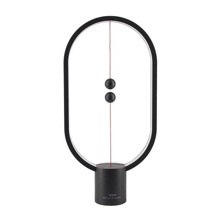 Lámpara led de mesa negra y adornos con 6W y 600 lúmenes de 3500k