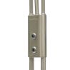 Lámpara pie de foco tipo aro, color plata mate de 18 + 5W con 1800 + 500 lúmenes y 4000k