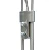 Lámpara pie de foco tipo globo, color plata mate de 28 + 5W con 2800 + 500 lúmenes y 4000k