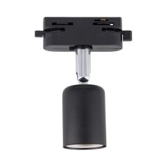 Portalampara E27 negro para carril monofásico