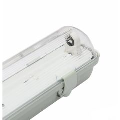 Pantalla estanca para un tubo LED 120cm de conexción 2 lateral
