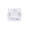 Placa panel LED cuadrado 6W int.10.4cm/ext.12cm superslim