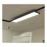Plafon LED superficie 48W 30x120cm marco negro