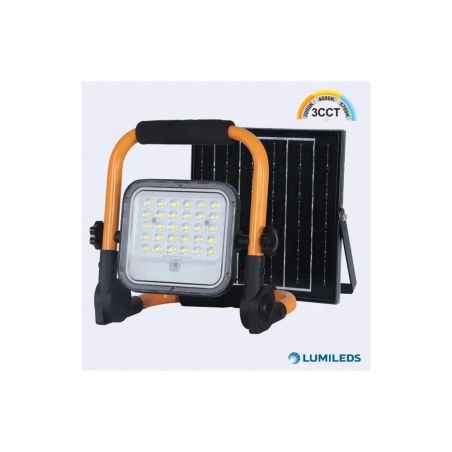 Foco Proyector LED Solar Portátil 50W | 3CCT Chip Lumileds | IP65