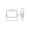 Foco Proyector LED 100W NEW AVANT BLACK - CCT COLOR SELECCIONABLE
