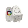 Pack 5 Bombillas LED RGB Sumergible 36W PAR56 - DC12V - IP68 - Acero316 - IK10 + CONTROLADORA + MANDO CONTROL REMOTO - Piscina
