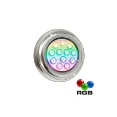 Lámpara LED RGB Sumergible 12W - DC12V - IP68 - Acero Inoxidable 316