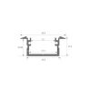 Regleta IP68 Luminaria LED Lineal - Empotrable -RGB+WW - BERLIN XL ANONIZADO PLATA - 24V.