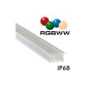 Regleta IP68 Luminaria LED Lineal - Empotrable -RGB+WW - BERLIN XL ANONIZADO PLATA - 24V.