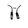 Cable conector Estanco 12V-24V - IP68 - M8 - Macho – Hembra 4x0,3mm2 – ø12mm