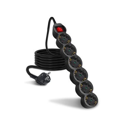ALARGADOR 6 BASE NEGRO C/INTER 3G1.0MM 1.5MTS CJ40 [9KYG206SB]