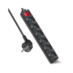 ALARGADOR 6 BASE C/INTRRU 3 MTS 3G1.5MM NEGRO [9KFB06KA3MB]