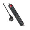 ALARGADOR 6 BASE C/INTRRU 3 MTS 3G1.5MM NEGRO [9KFB06KA3MB]