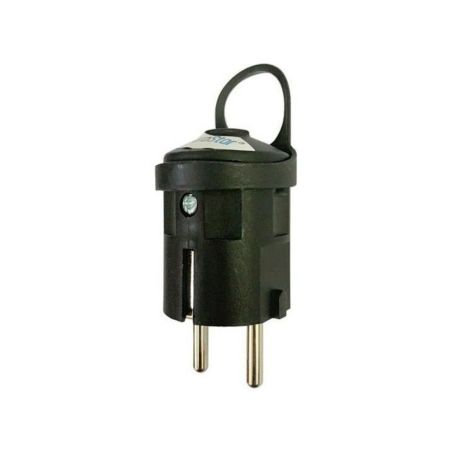 ENCHUFE REDONDO 16A/250~ NEGRO CJ192