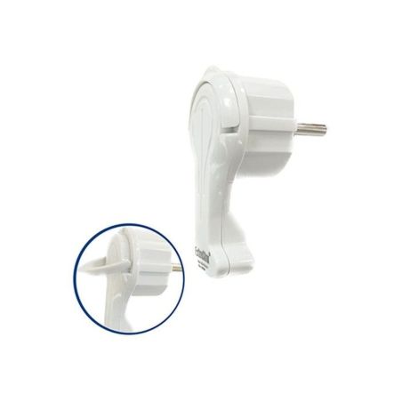 ENCHUFE RECABLEABLE PLANO CON ASA BLANCO 16A 250V MAX.3680W