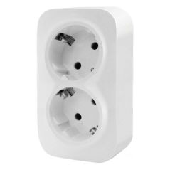 BASE DE ENCHUFE DE SUPERFICIE BLANCO DOBLE 16A 250V