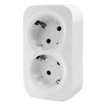BASE DE ENCHUFE DE SUPERFICIE BLANCO DOBLE 16A 250V