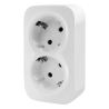 BASE DE ENCHUFE DE SUPERFICIE BLANCO DOBLE 16A 250V